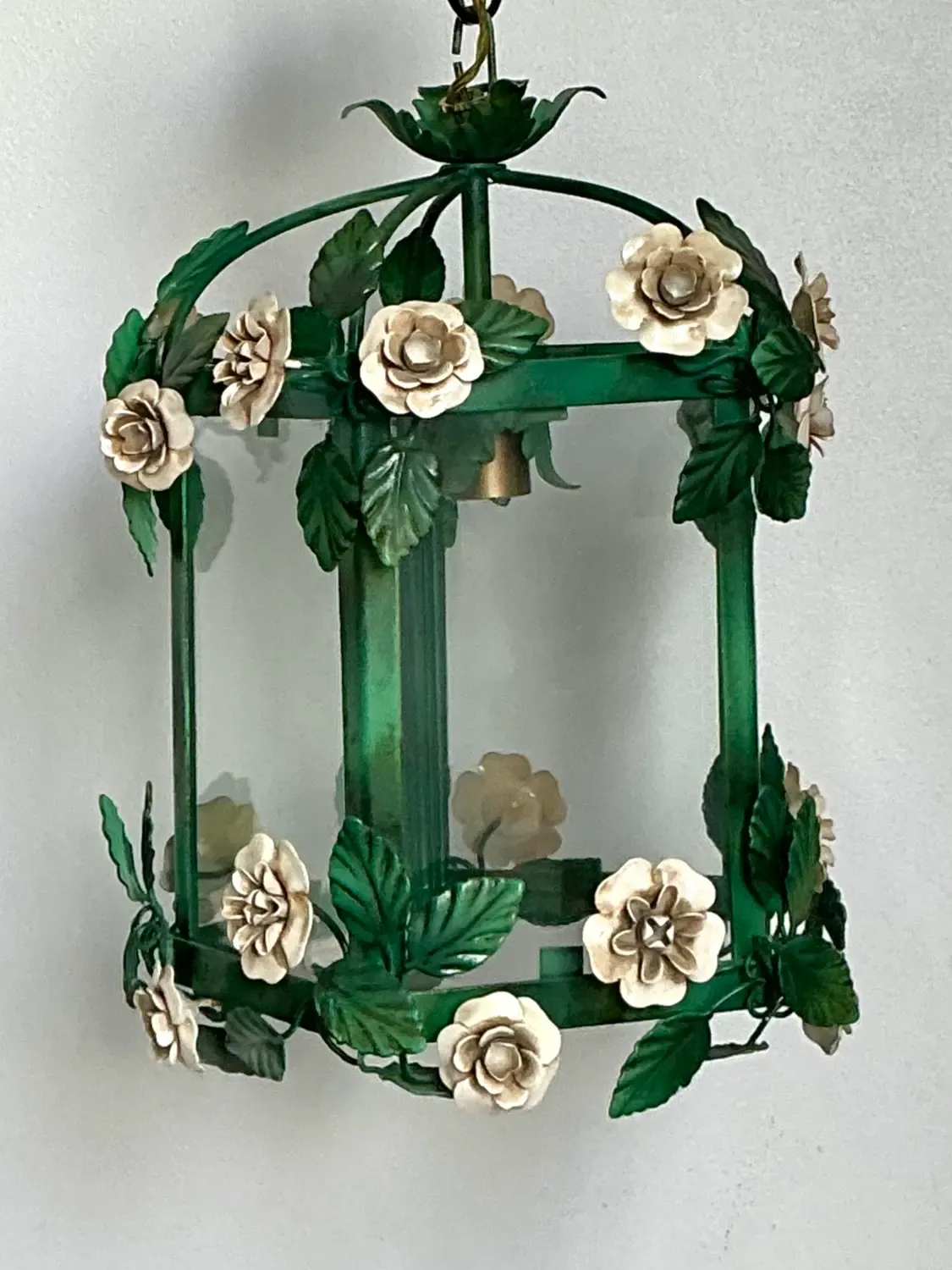 Vintage Floral Tole Lantern — additional photo 3