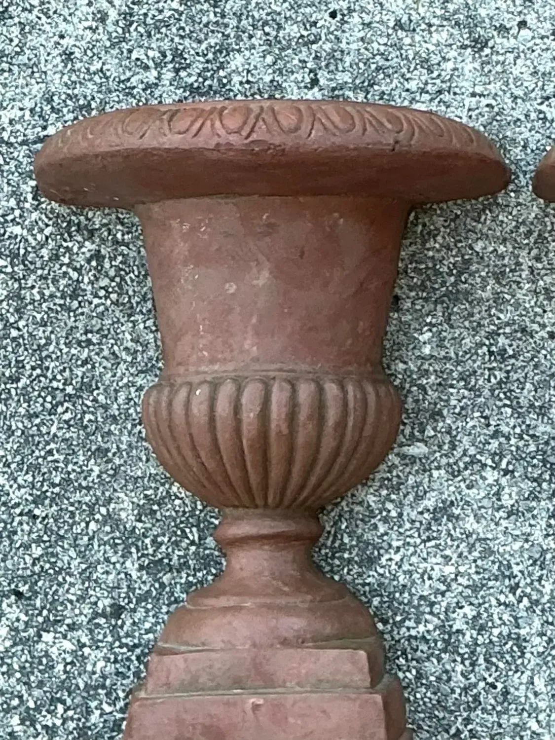 Vintage Fluted Urn Wall Pockets - A Pair — additional photo 3
