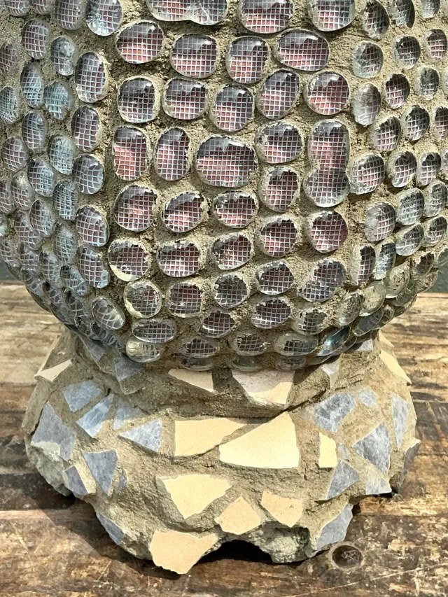 Vintage Found Object Mosaic Lamp — additional photo 1