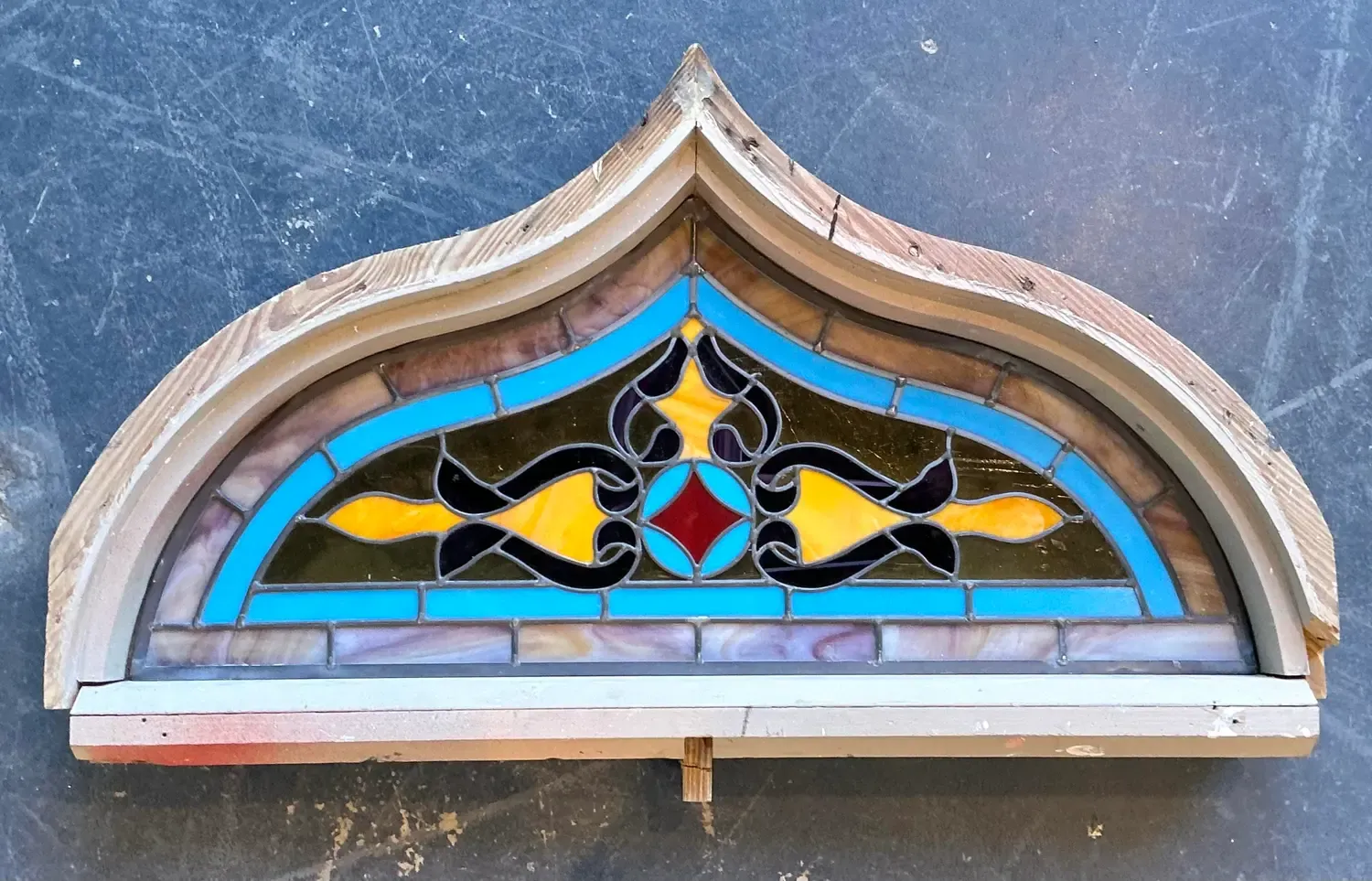 Vintage Framed Stained Glass Window — additional photo 8