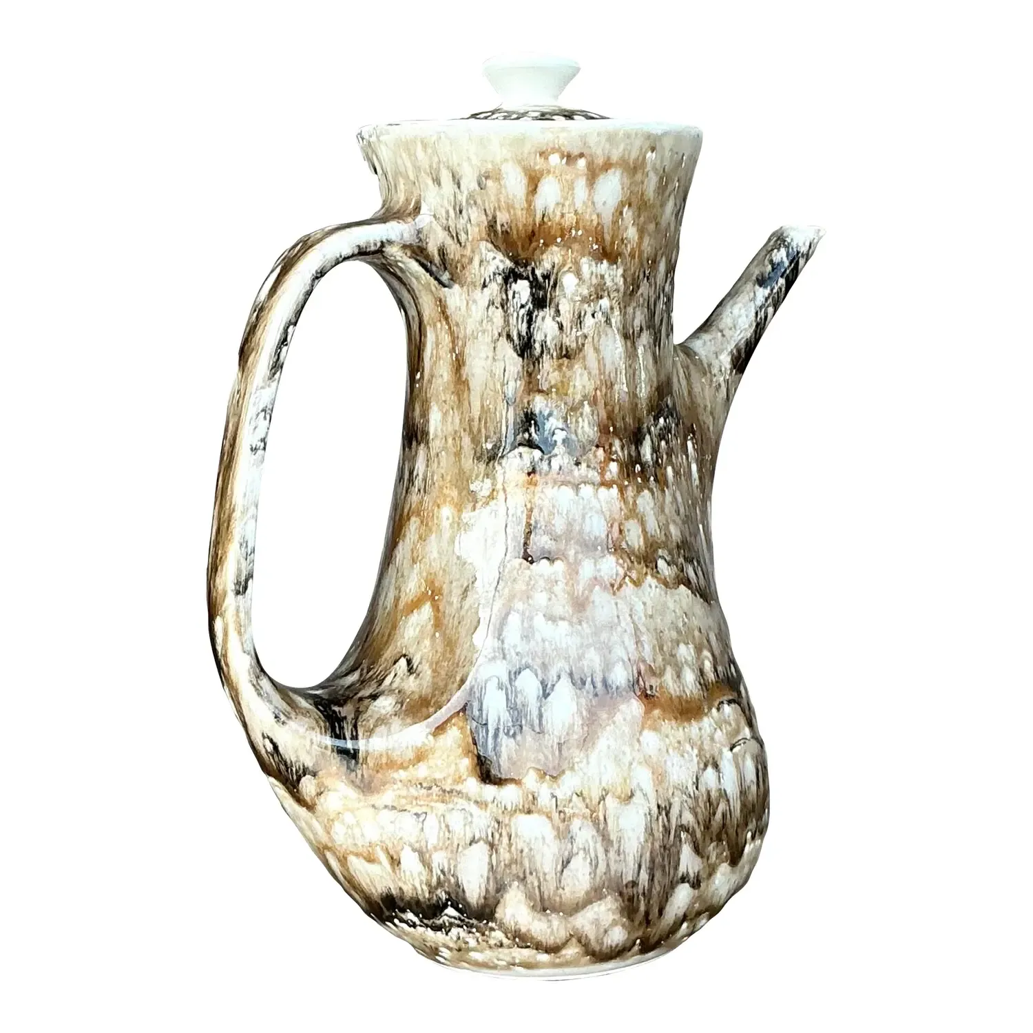 Vintage French Drip Glaze Coffee Pot — additional photo 4