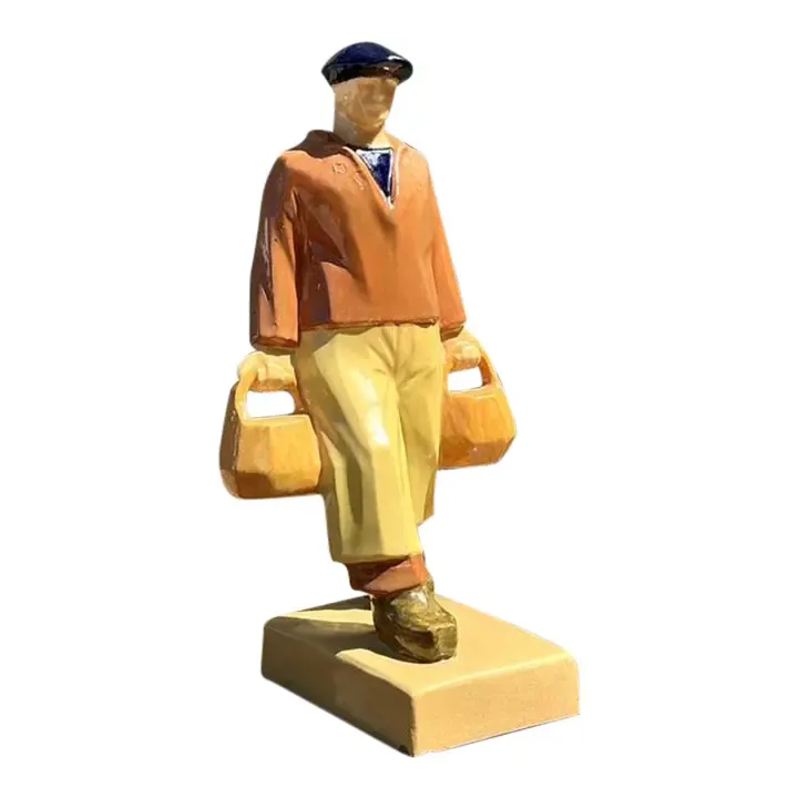 Vintage French Emile Just Bachelet for Henriot Ceramic Fisherman — additional photo 1
