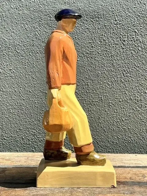 Vintage French Emile Just Bachelet for Henriot Ceramic Fisherman — additional photo 7