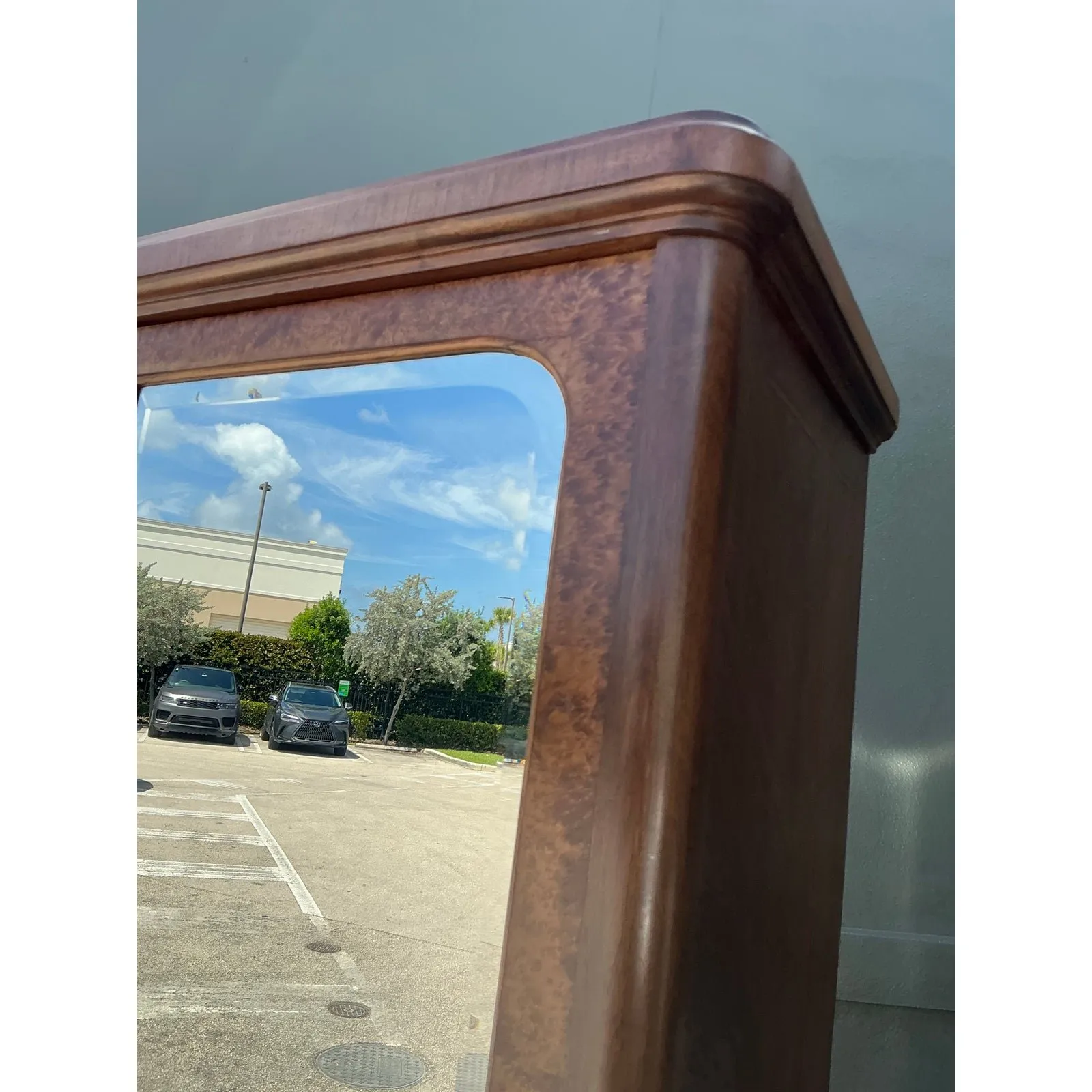 Vintage French Empire Mahogany Mirrored Armoire — additional photo 4