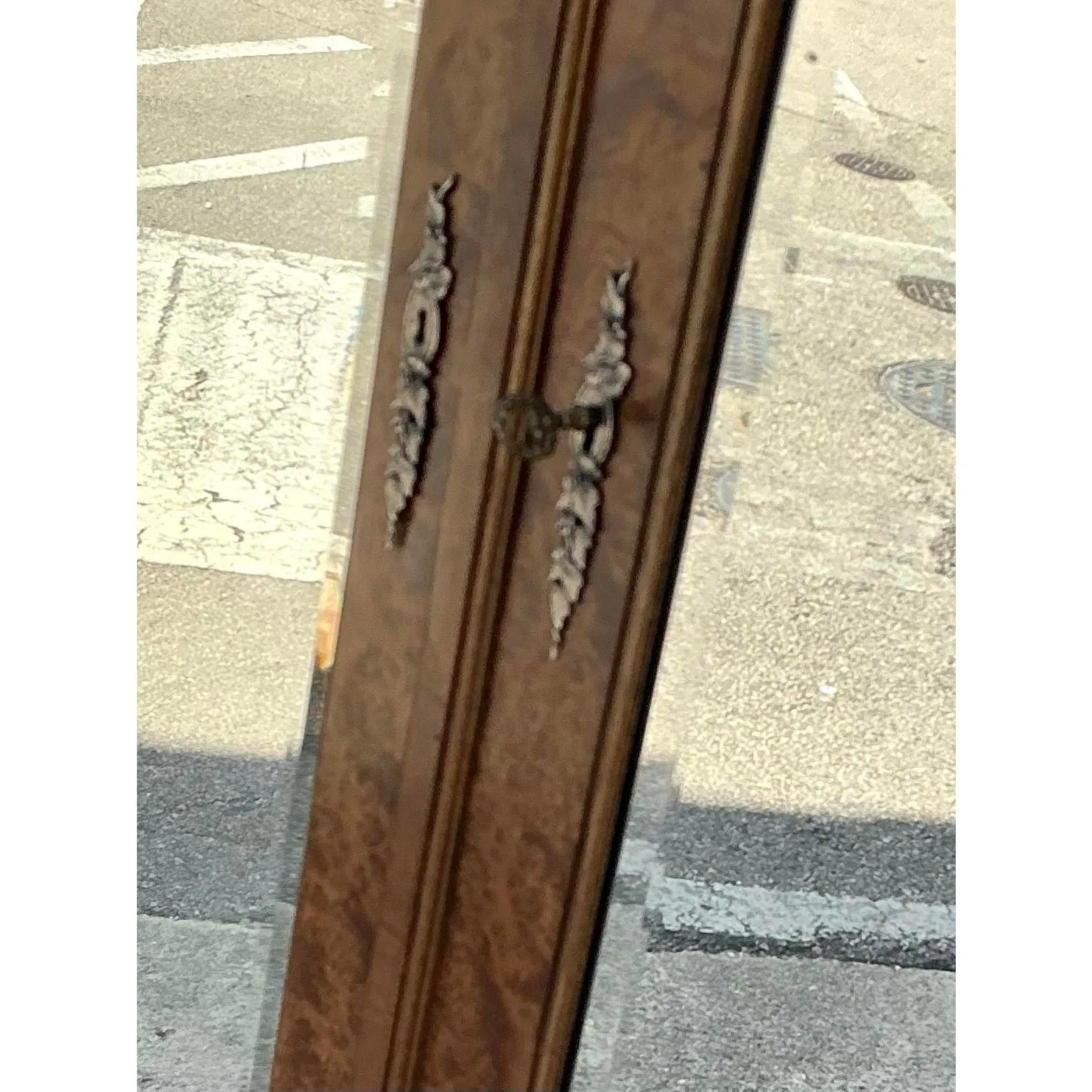 Vintage French Empire Mahogany Mirrored Armoire — additional photo 5