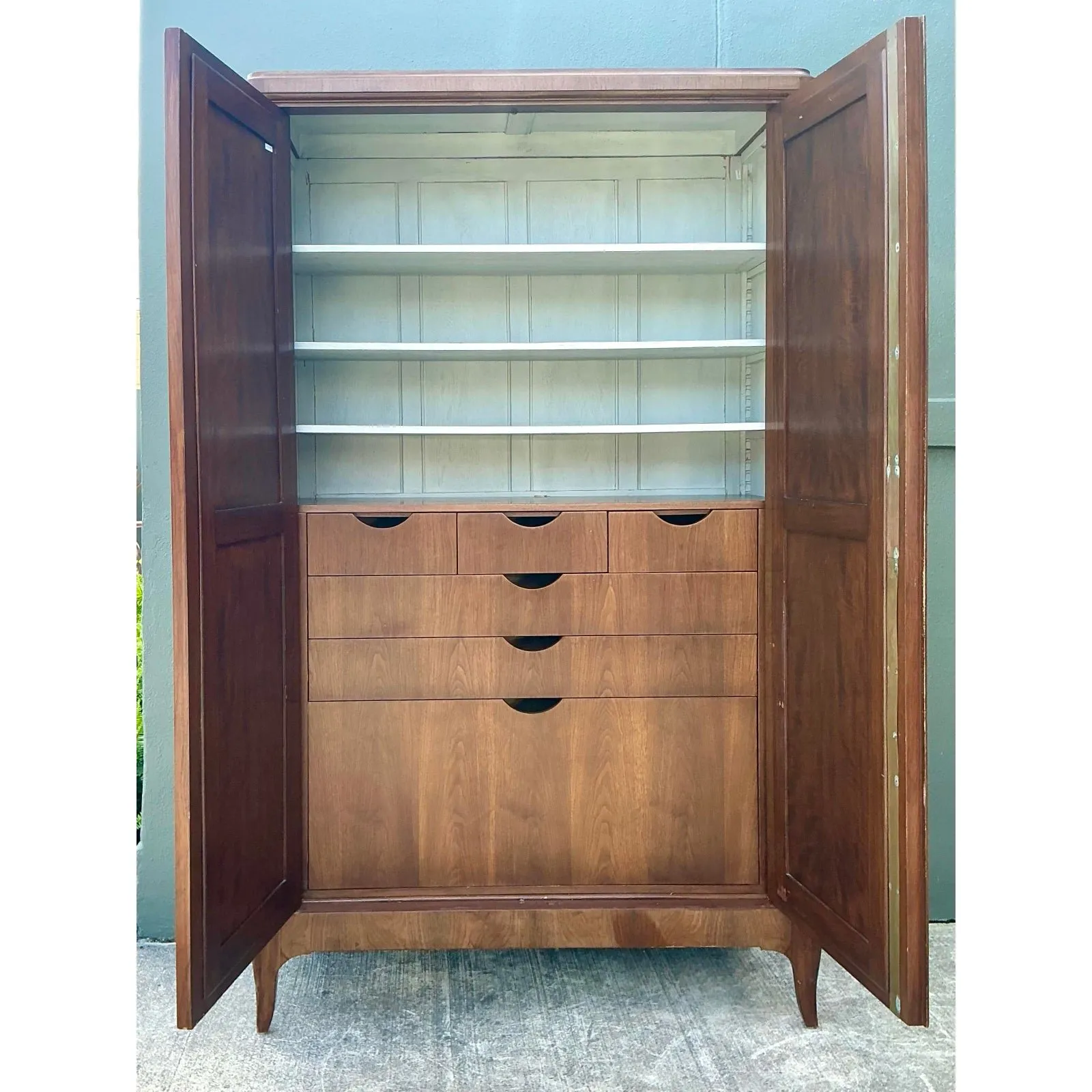 Vintage French Empire Mahogany Mirrored Armoire — additional photo 6