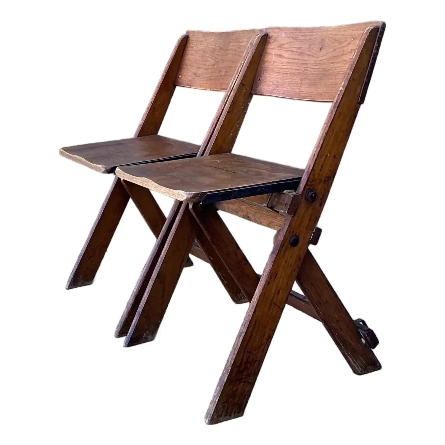 Vintage French Folding Chairs - A Pair — additional photo 1