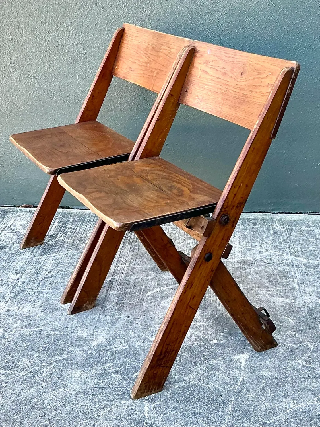 Vintage French Folding Chairs - A Pair — additional photo 3