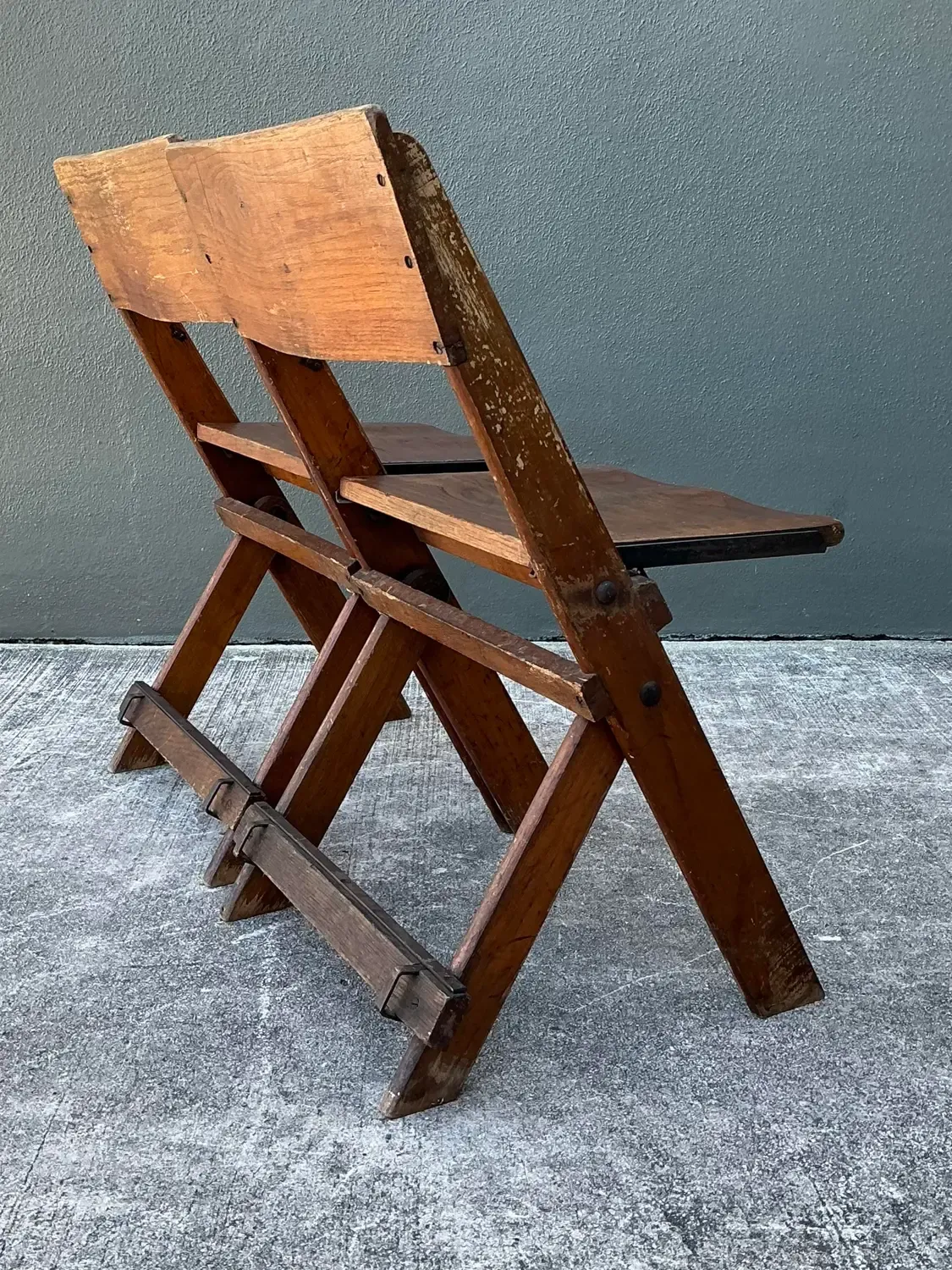 Vintage French Folding Chairs - A Pair — additional photo 5