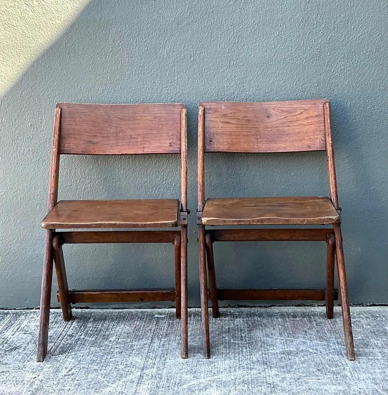 Vintage French Folding Chairs - A Pair — additional photo 6