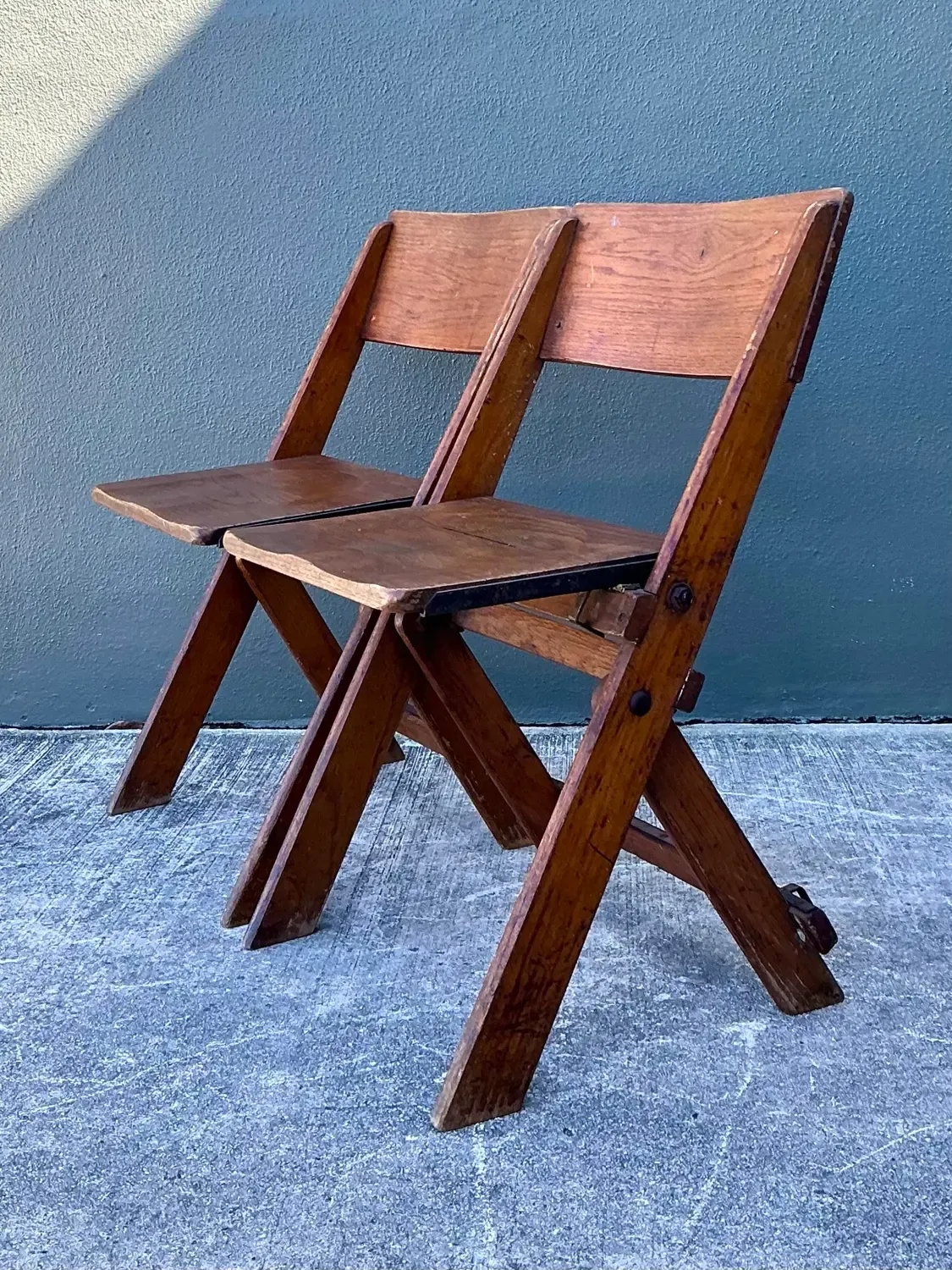 Vintage French Folding Chairs - A Pair — additional photo 8