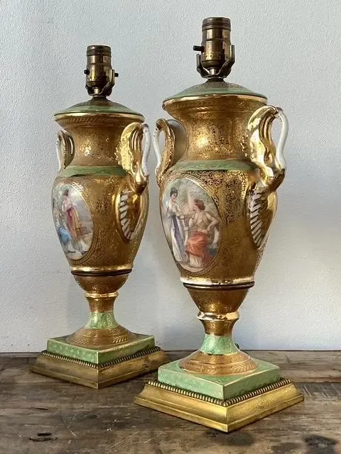 Vintage French Gilt Swan Lamps - A Pair — additional photo 4