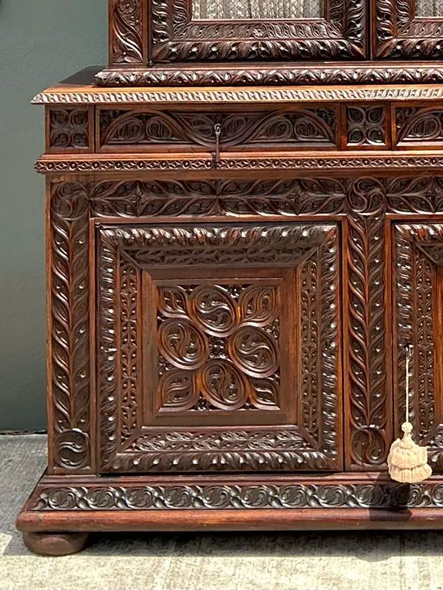 Vintage French Hand Carved Cabinet — additional photo 1