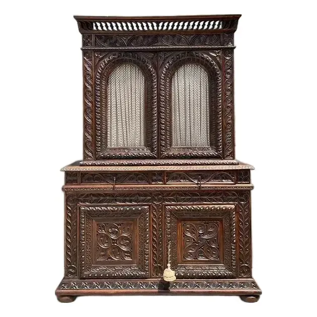 Vintage French Hand Carved Cabinet — additional photo 2