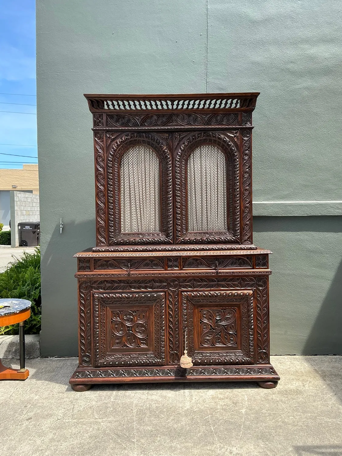 Vintage French Hand Carved Cabinet — additional photo 5