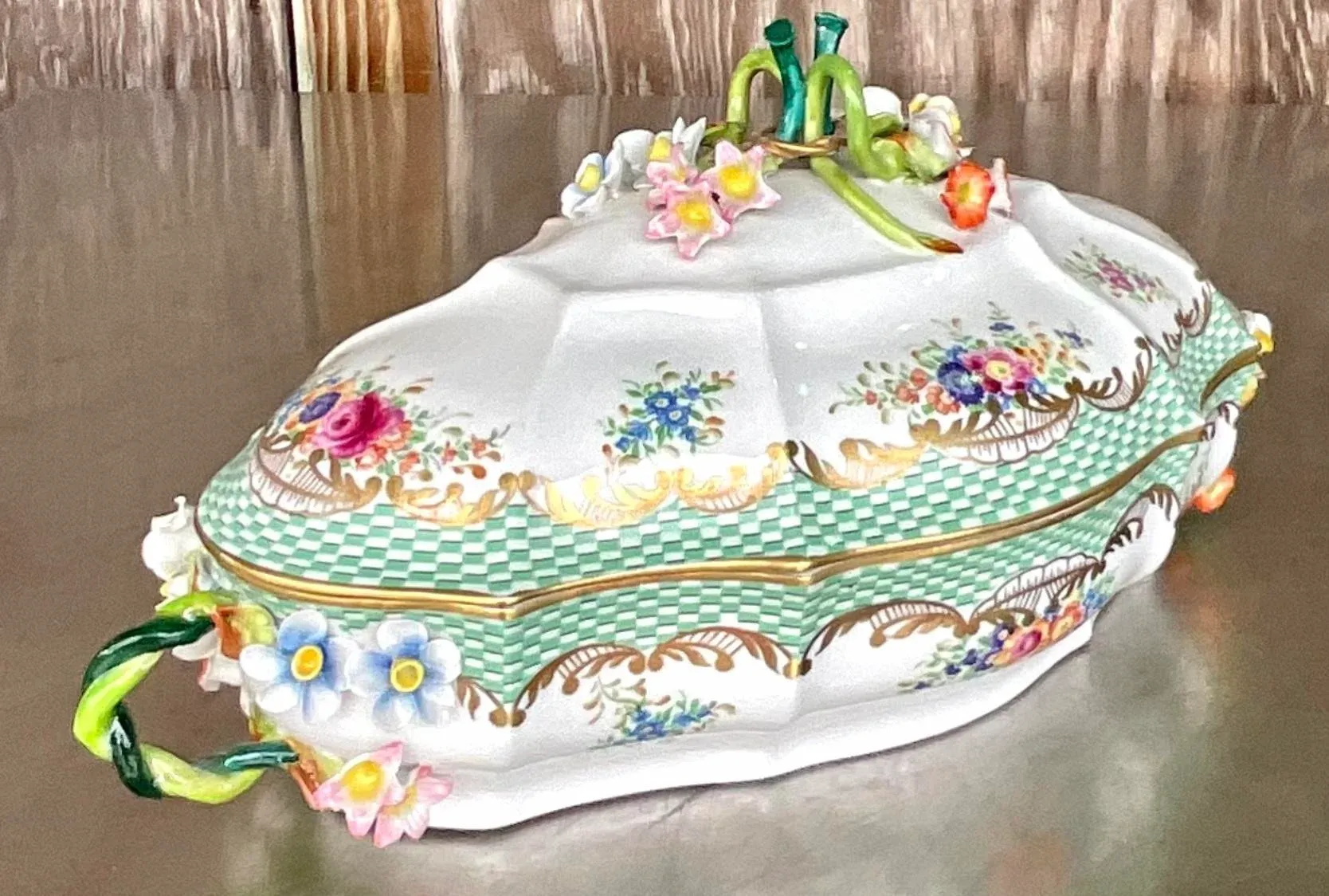 Vintage French Sevres Porcelain Serving Bowl — additional photo 2