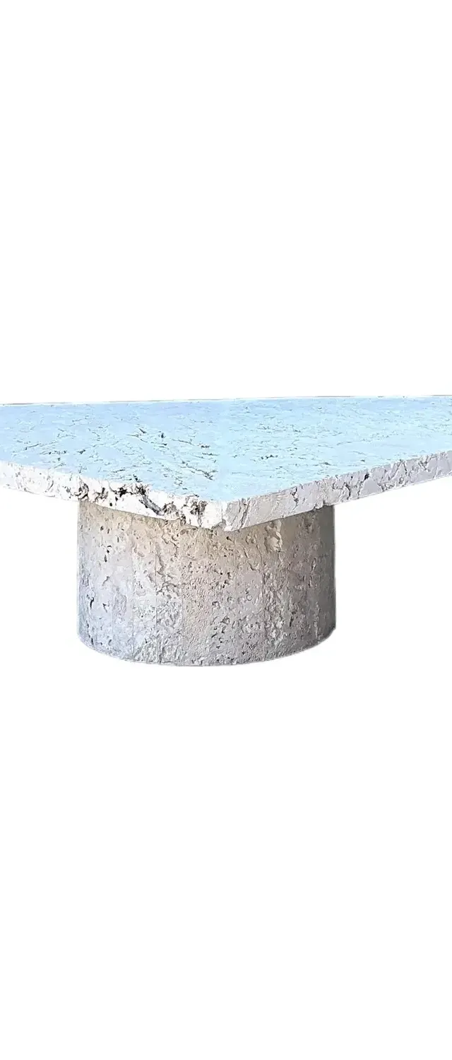 Vintage Geometric Coquina Coffee Table