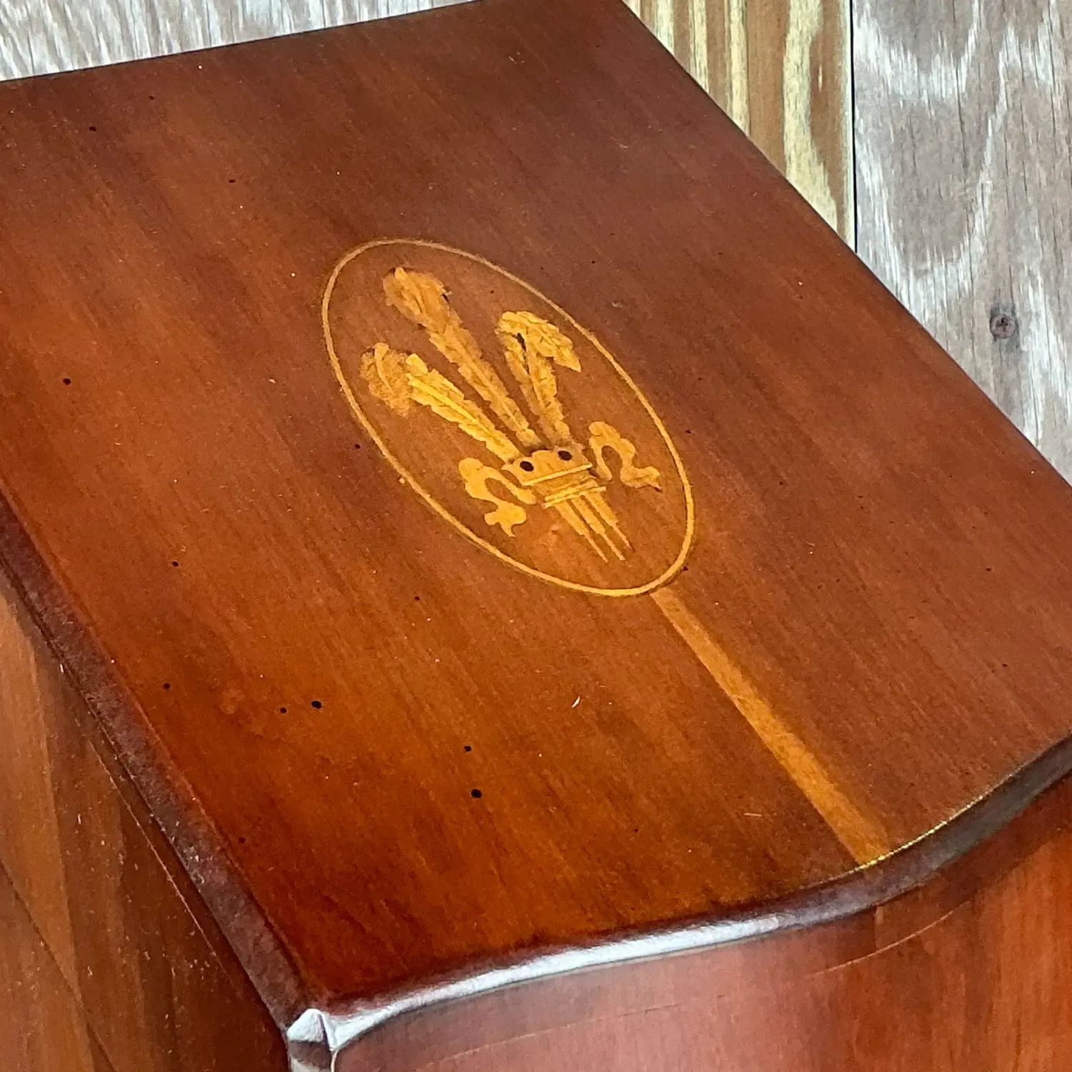 Vintage Georgian Inlaid Plume Knife Box — additional photo 6