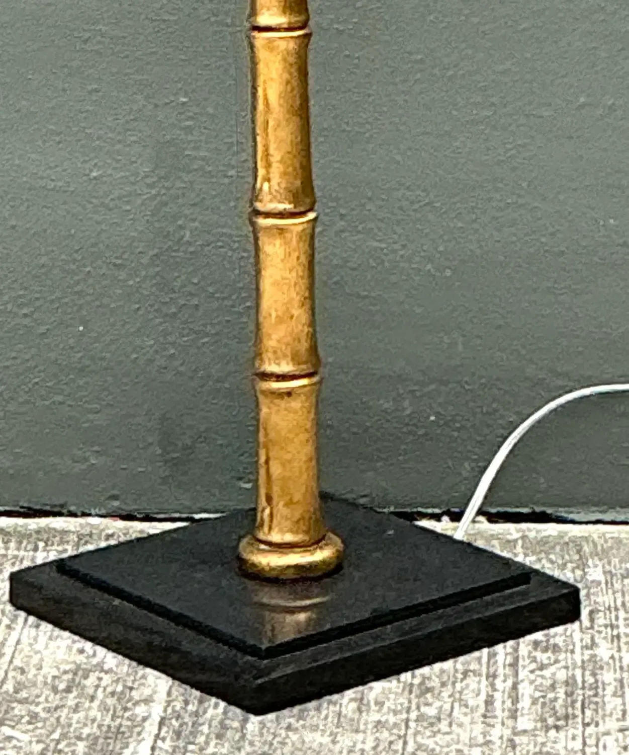 Vintage Gilt Bamboo Floor Lamp — additional photo 4