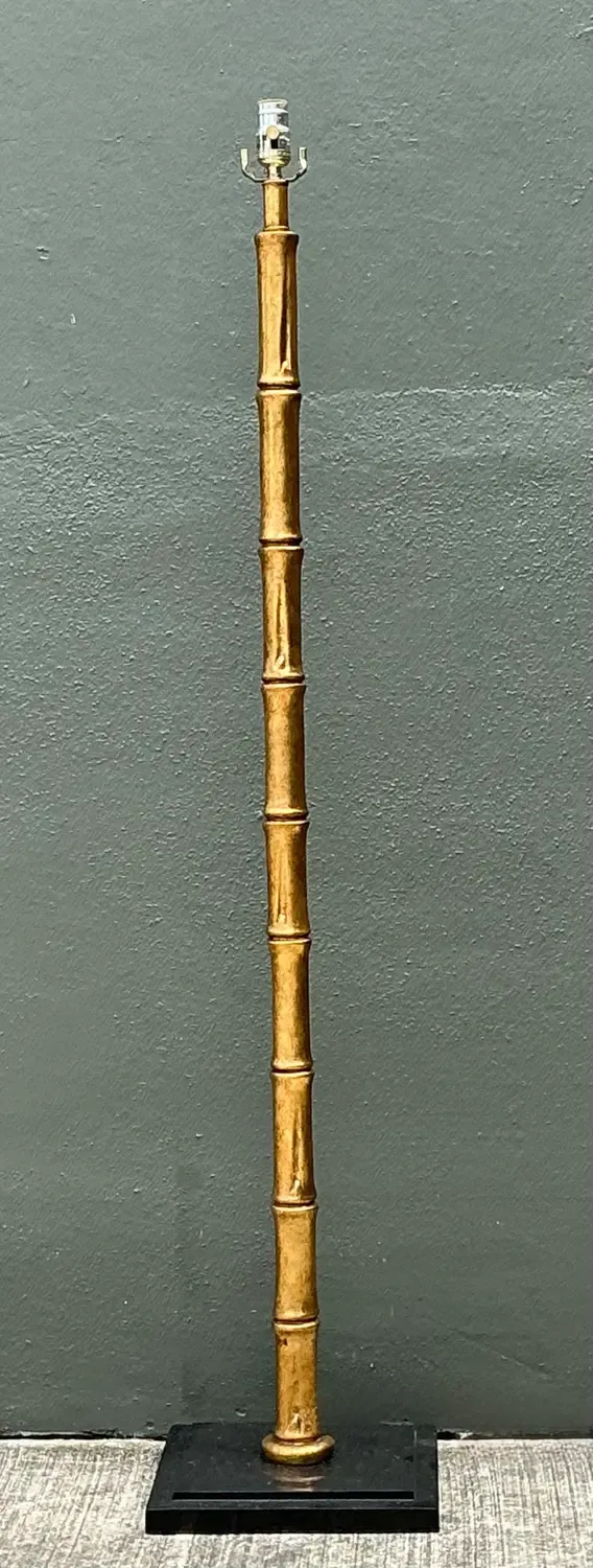 Vintage Gilt Bamboo Floor Lamp — additional photo 7