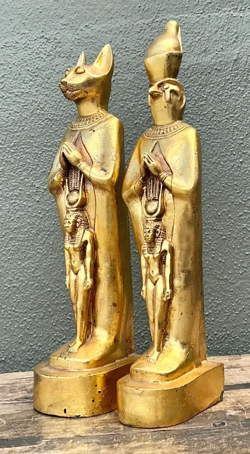 Vintage Gilt Egyptian Figurines - A Pair — additional photo 1