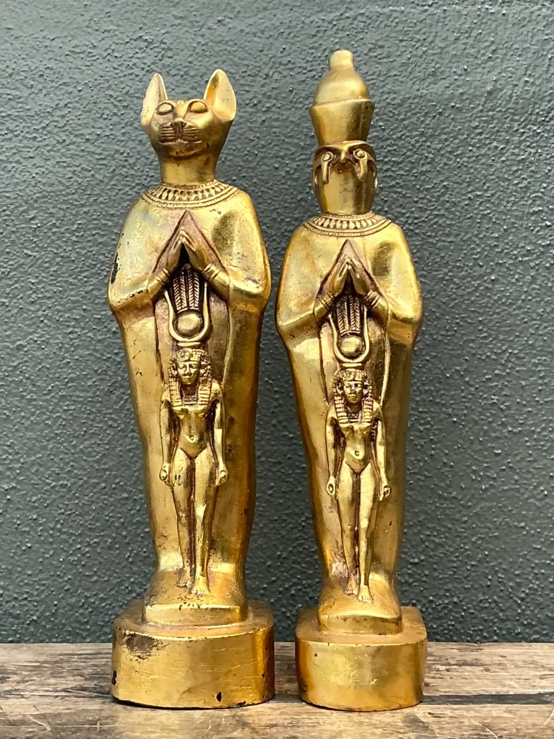 Vintage Gilt Egyptian Figurines - A Pair — additional photo 2