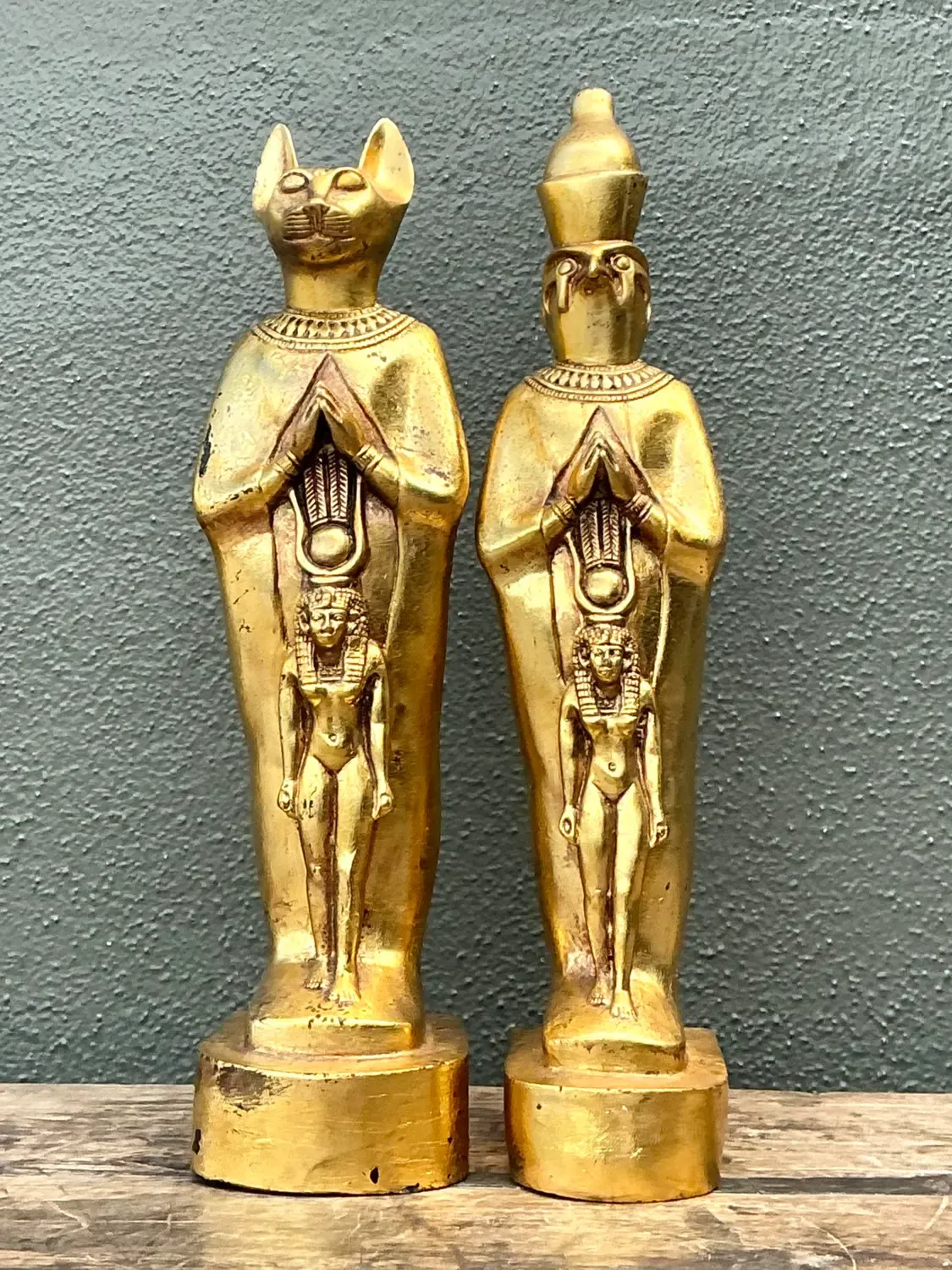 Vintage Gilt Egyptian Figurines - A Pair — additional photo 3