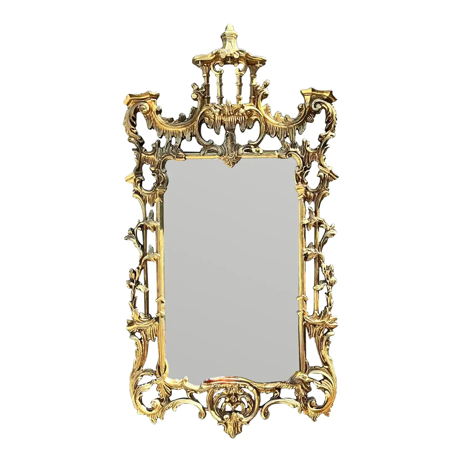 Vintage Gilt Pagoda Mirror