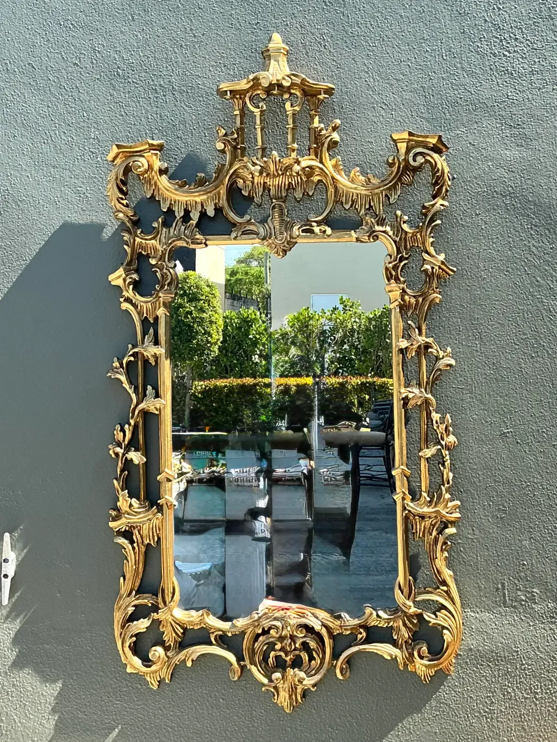 Vintage Gilt Pagoda Mirror — additional photo 2