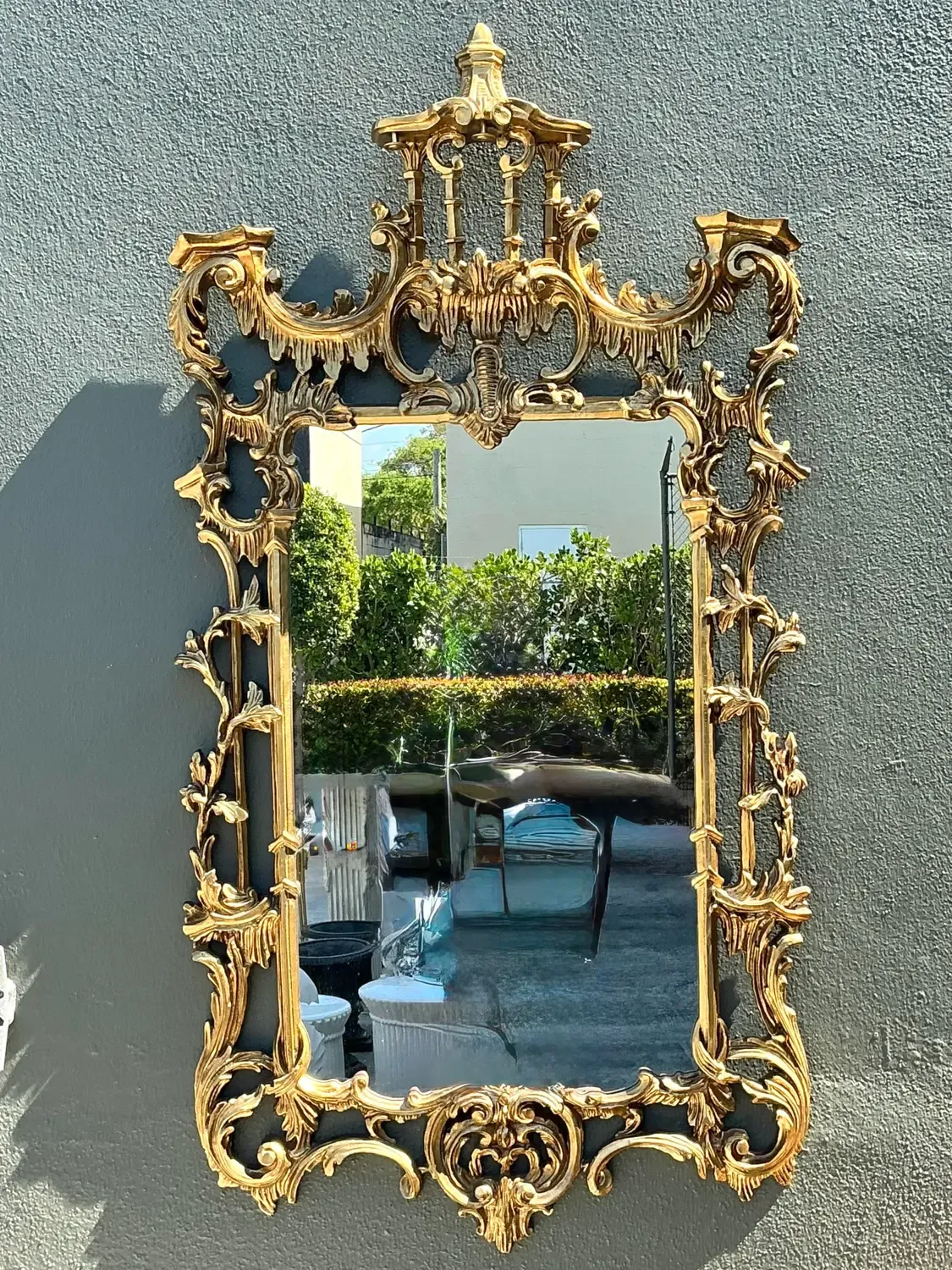Vintage Gilt Pagoda Mirror — additional photo 3