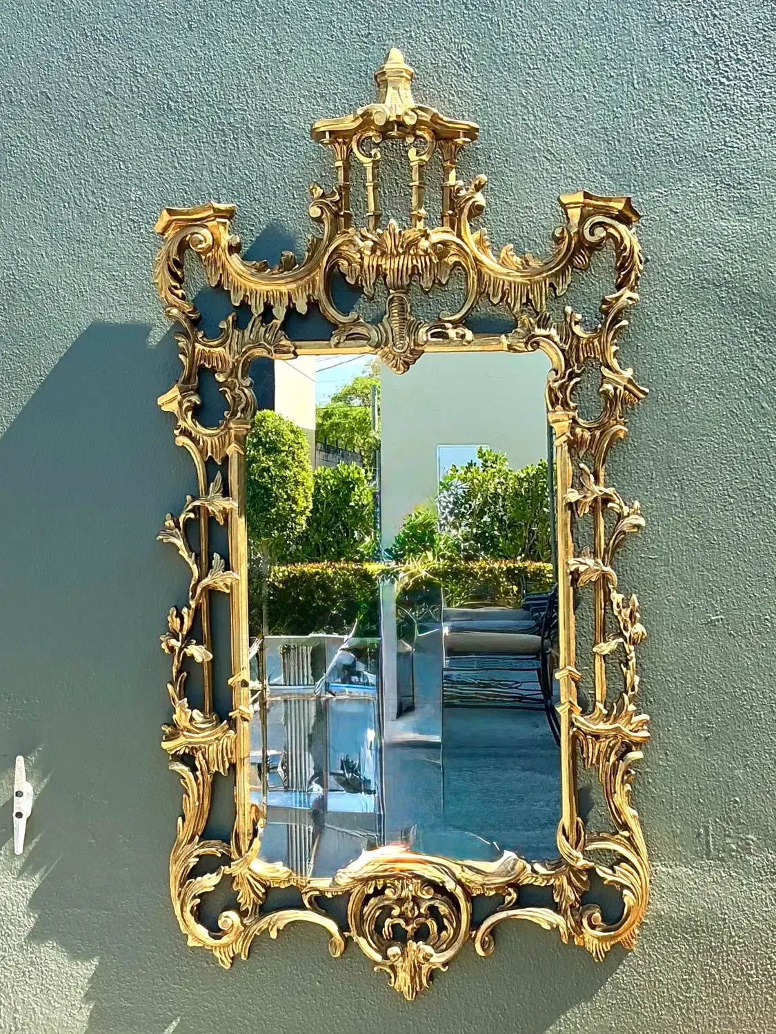 Vintage Gilt Pagoda Mirror — additional photo 4