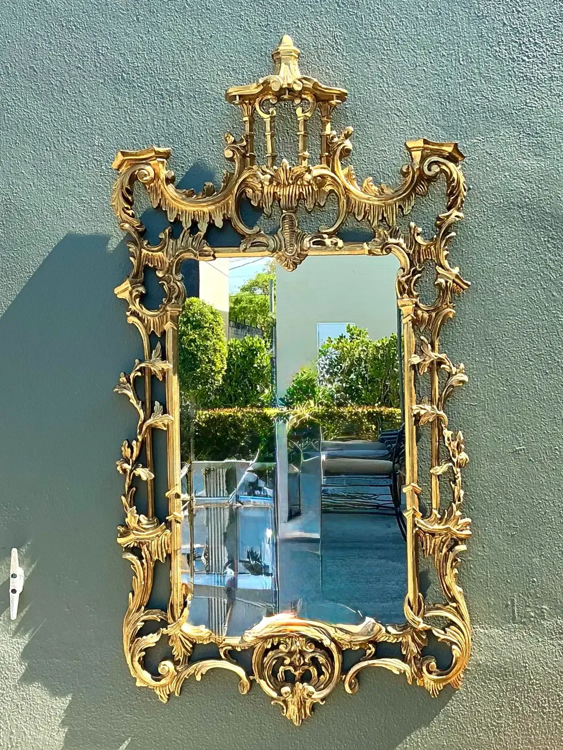 Vintage Gilt Pagoda Mirror — additional photo 6