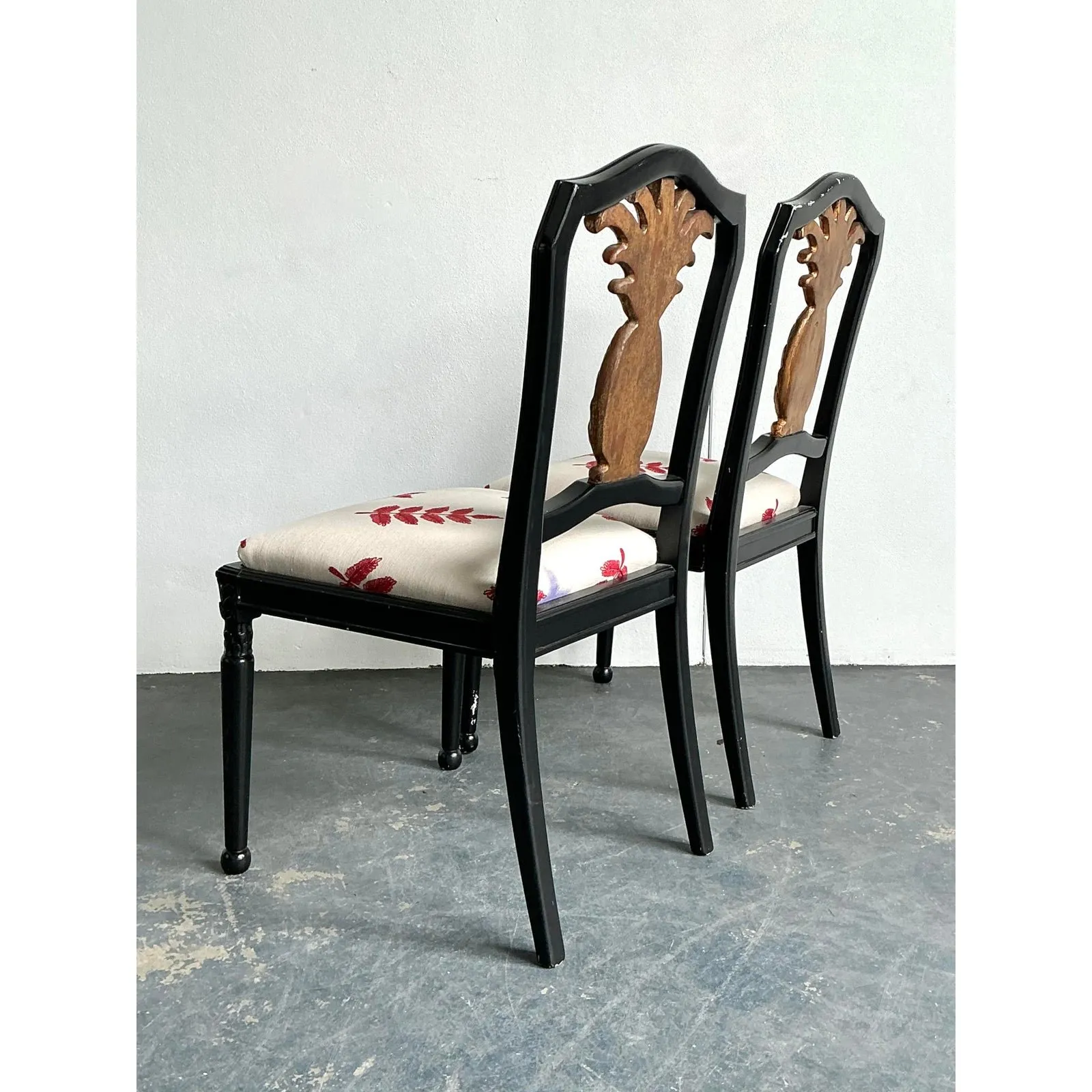 Vintage Gilt Pineapple Side Chairs - A Pair — additional photo 2