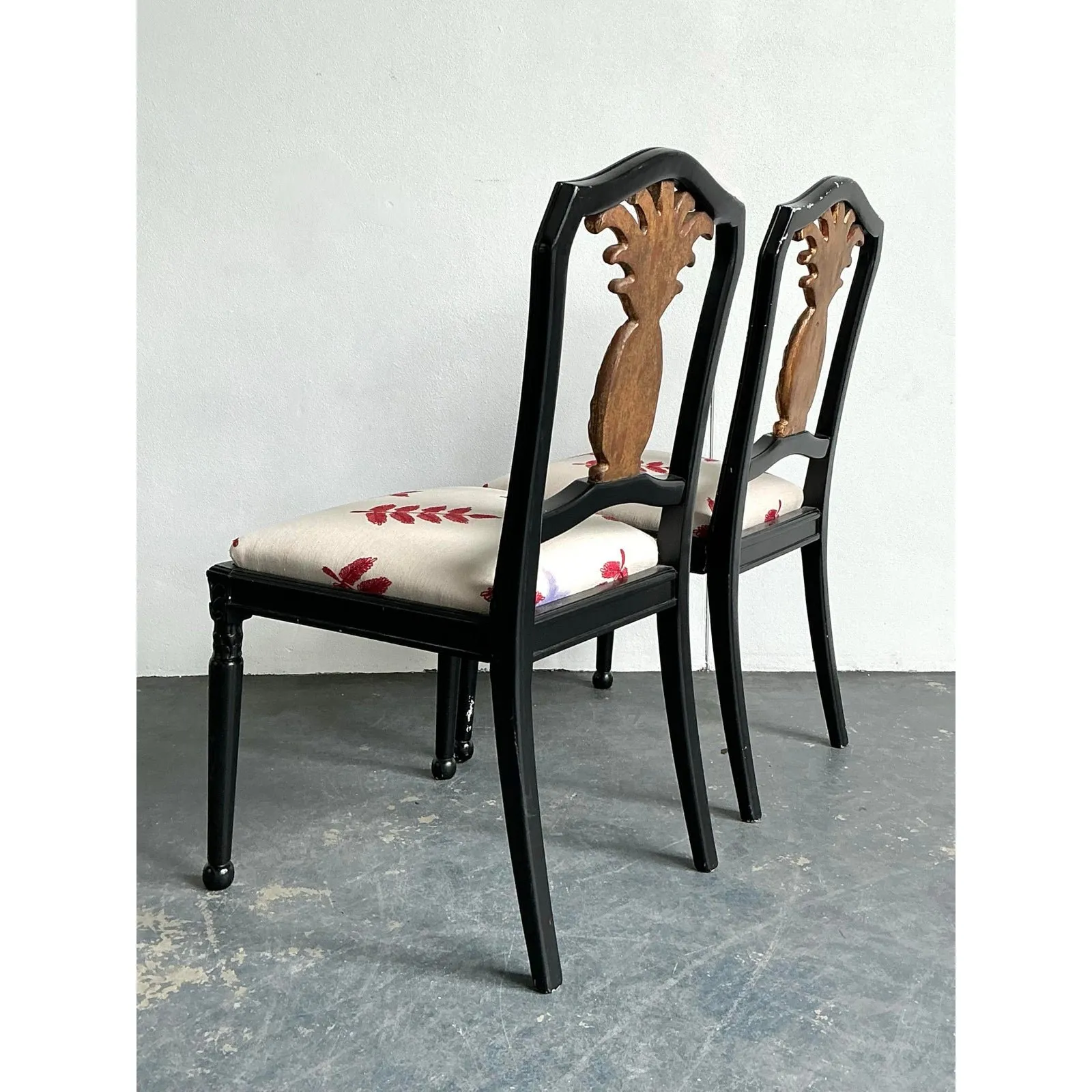 Vintage Gilt Pineapple Side Chairs - A Pair — additional photo 3