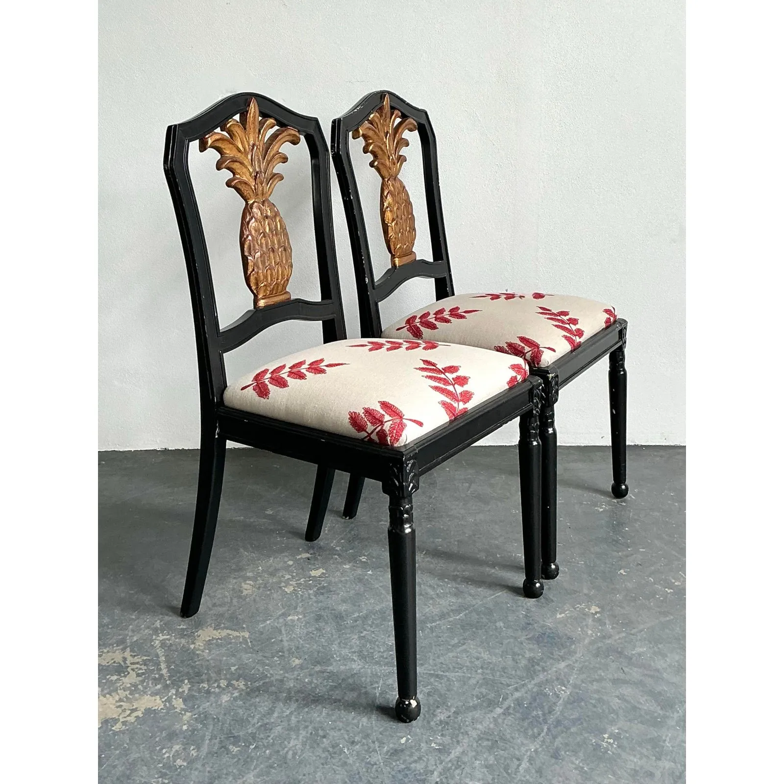 Vintage Gilt Pineapple Side Chairs - A Pair — additional photo 5