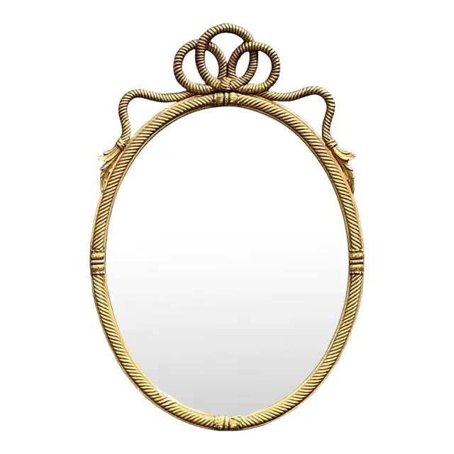 Vintage Gilt Rope and Tassle Mirror — additional photo 1