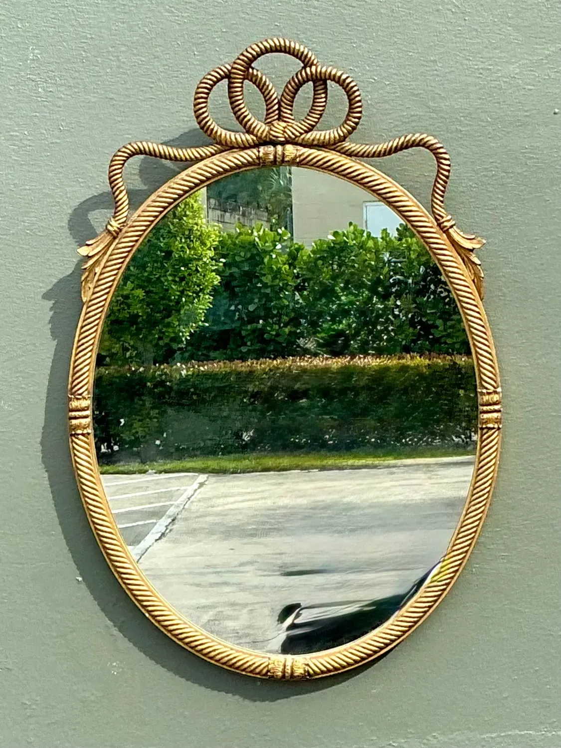 Vintage Gilt Rope and Tassle Mirror — additional photo 2