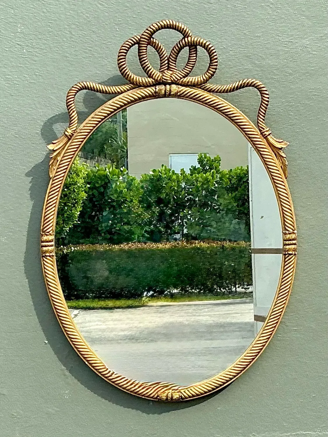 Vintage Gilt Rope and Tassle Mirror — additional photo 4