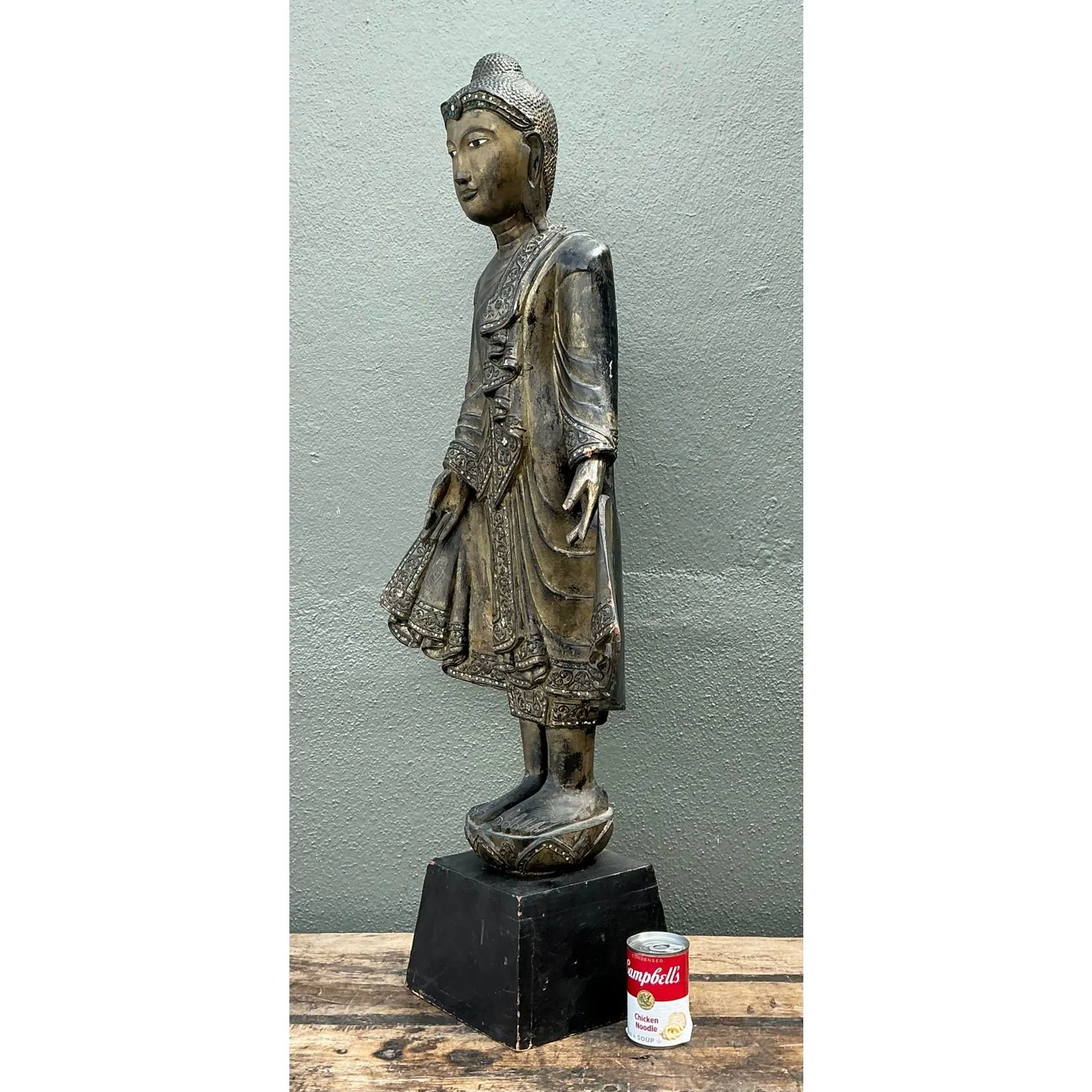 Vintage Gilt Tipped Bejeweled Buddah — additional photo 2