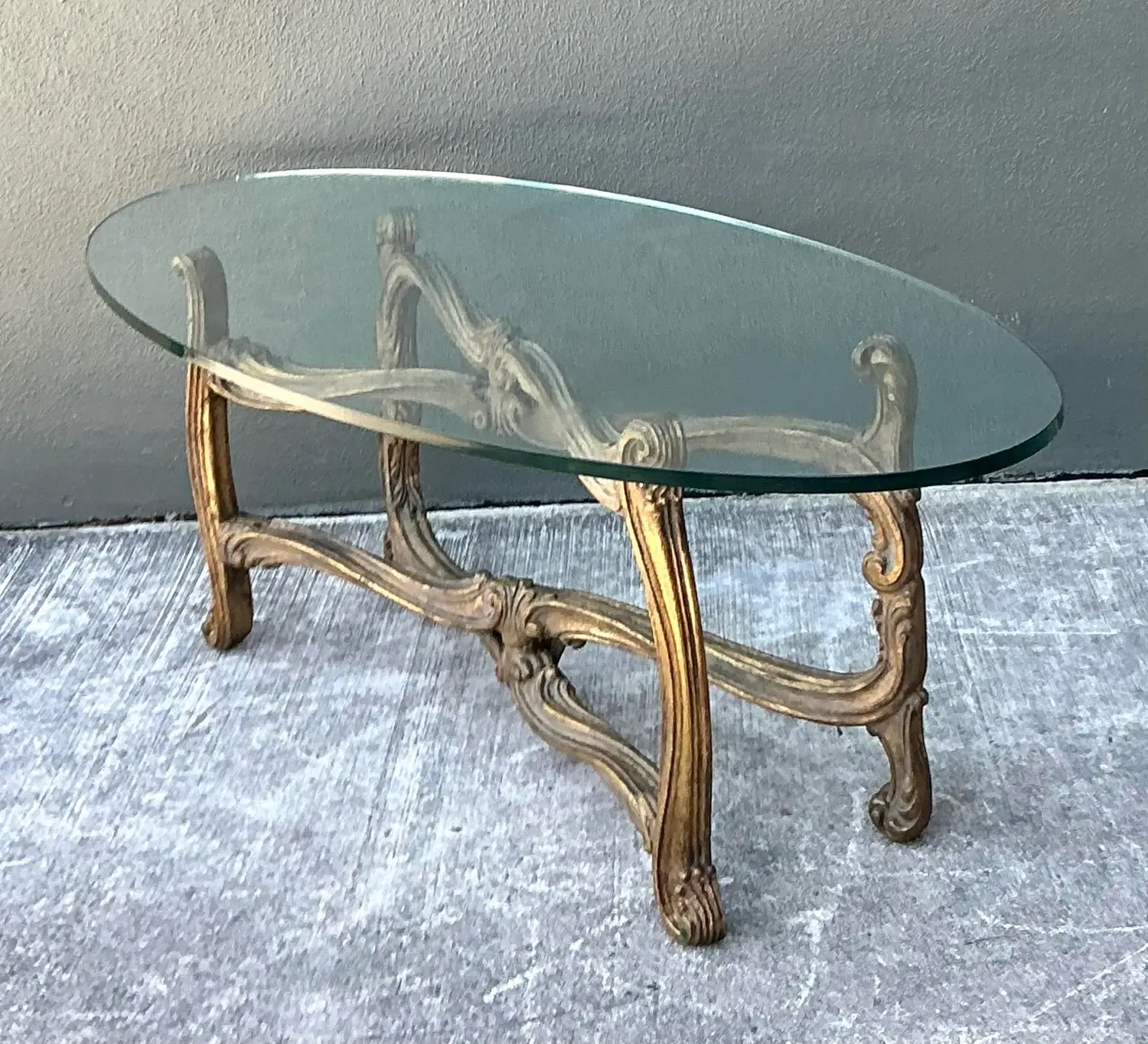 Vintage Gilt Tipped Coffee Table After Maison Jansen — additional photo 3