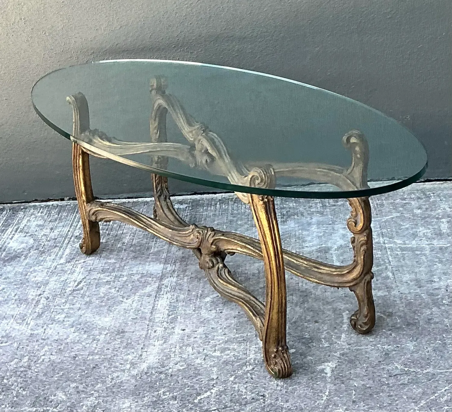 Vintage Gilt Tipped Coffee Table After Maison Jansen — additional photo 4