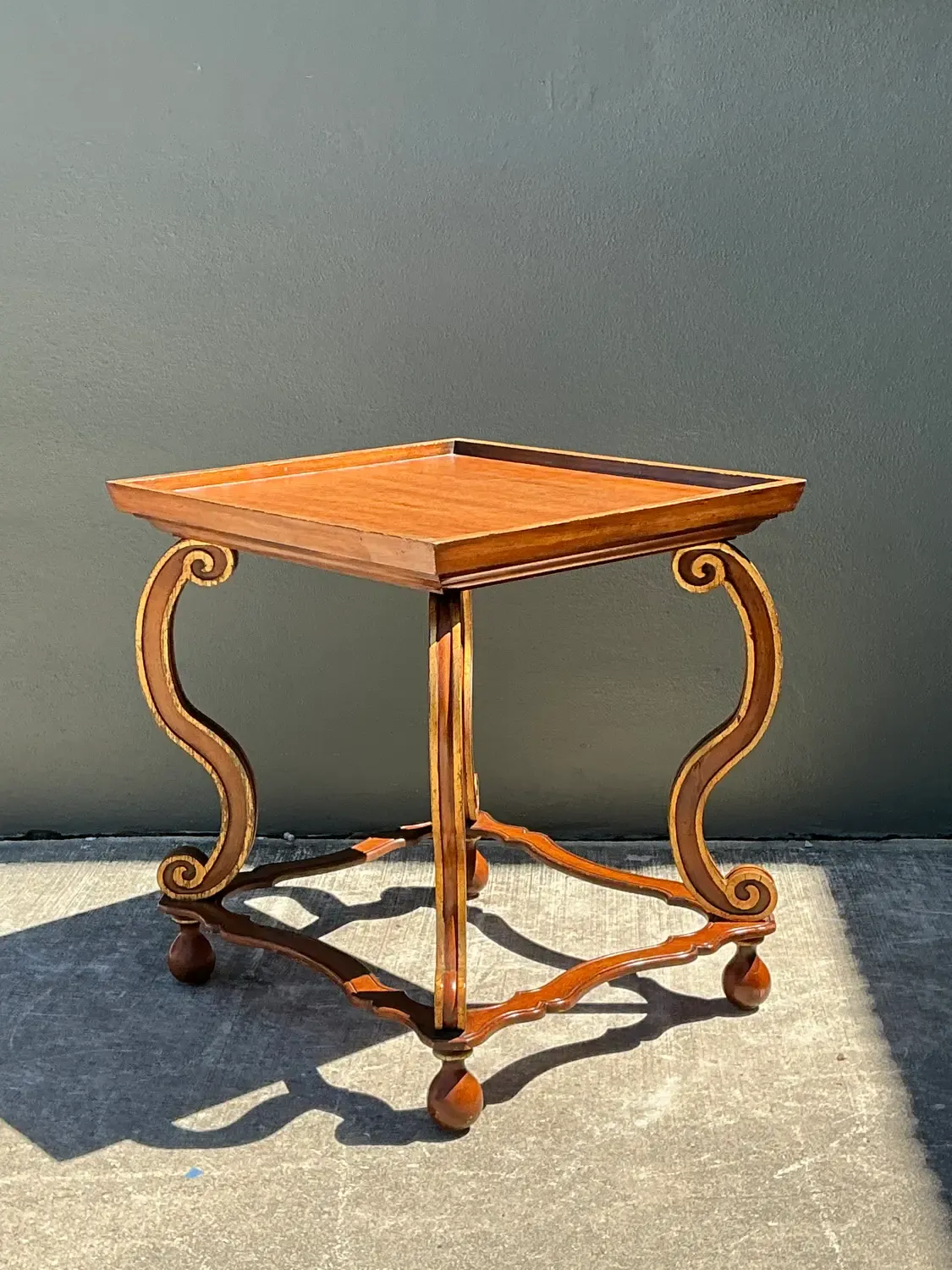 Vintage Gilt Tipped Side Table — additional photo 2
