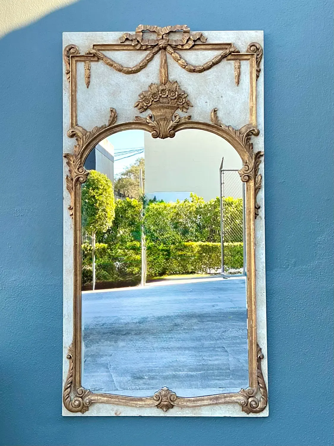 Vintage Gilt Tipped Trumeau Mirror — additional photo 1