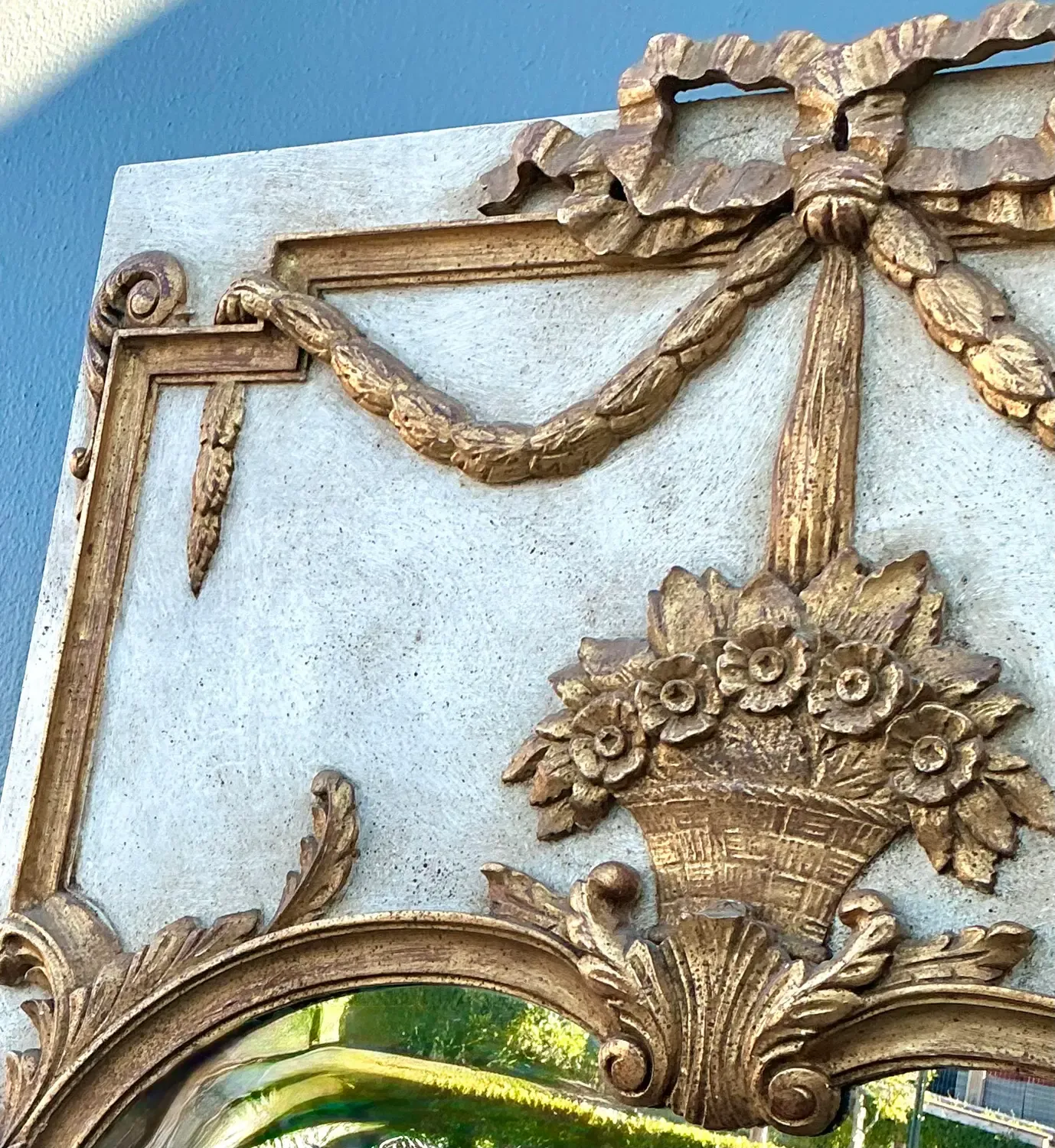 Vintage Gilt Tipped Trumeau Mirror — additional photo 5