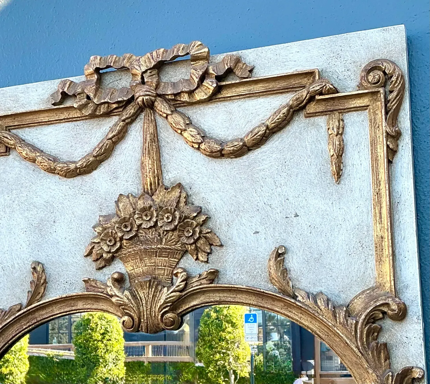 Vintage Gilt Tipped Trumeau Mirror — additional photo 6