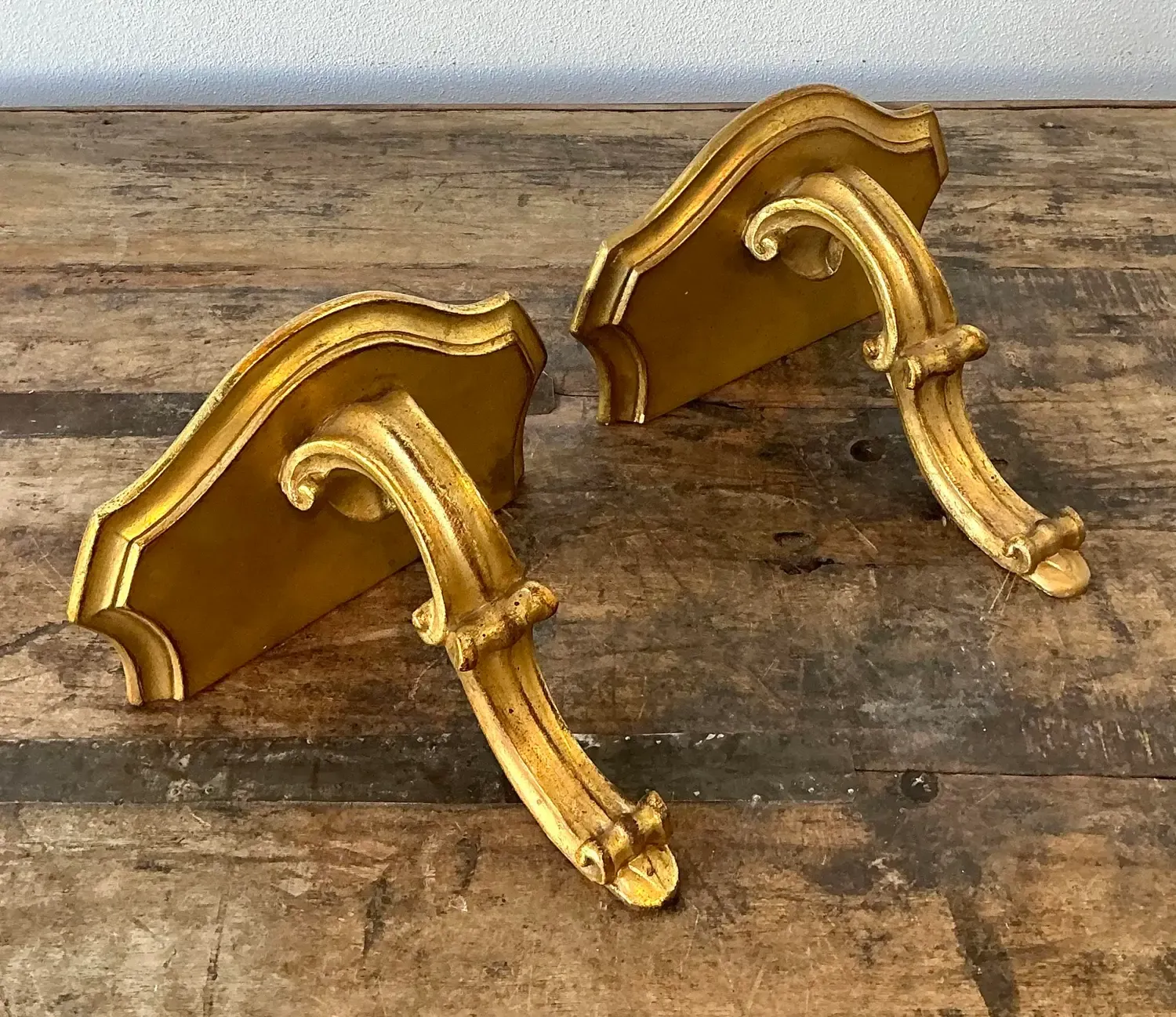 Vintage Gilt Tipped Wall Brackets - A Pair — additional photo 7