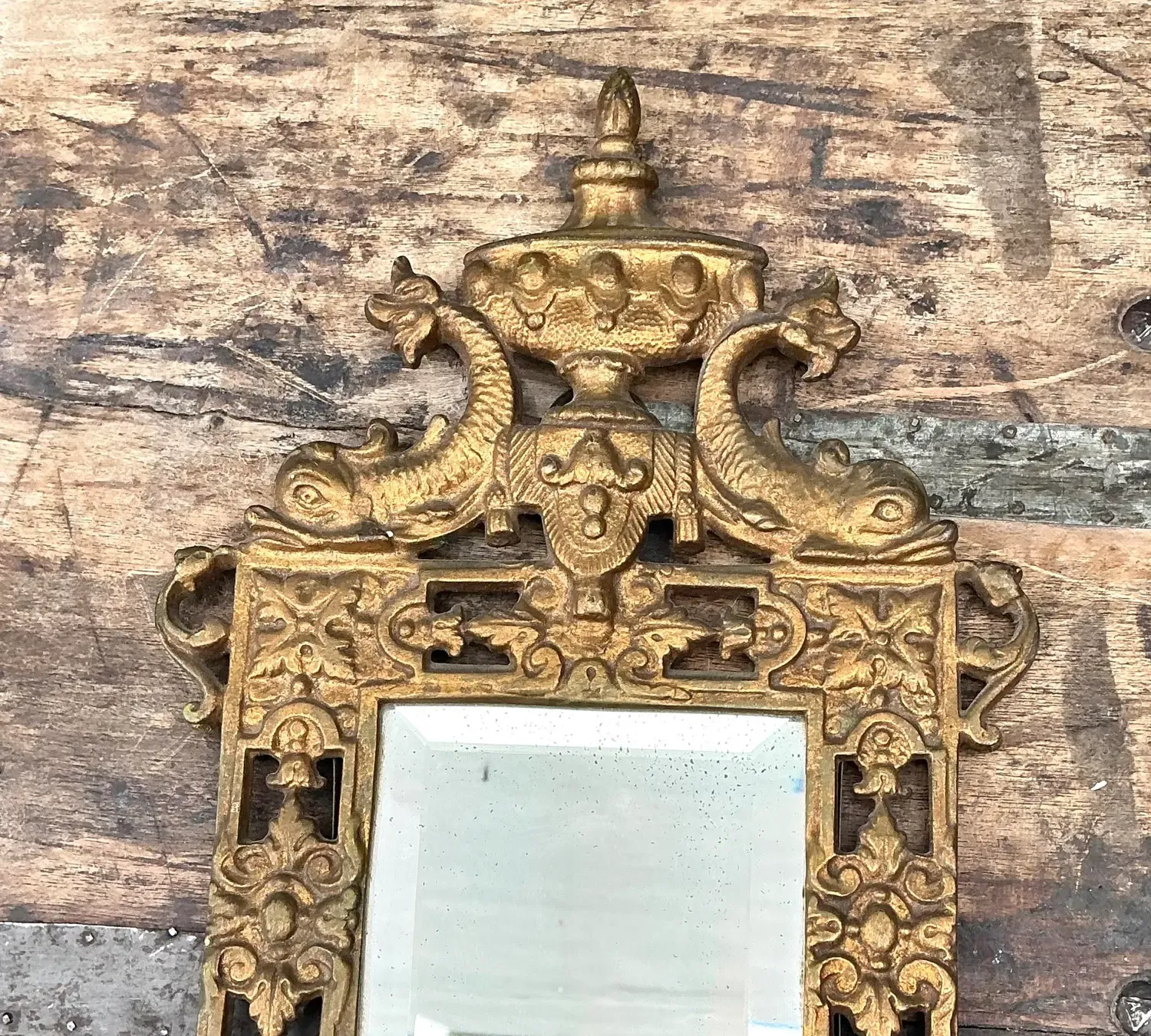 Vintage Girandole Gilt Bronze Candlestick Mirror — additional photo 3