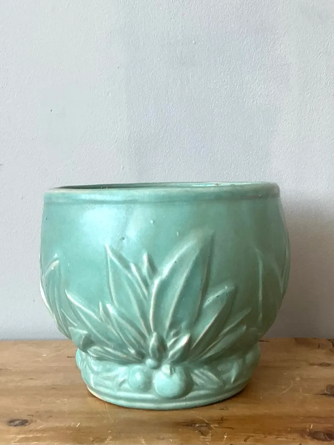 Vintage Glazed Ceramic Cache Pot After McCoy — additional photo 2