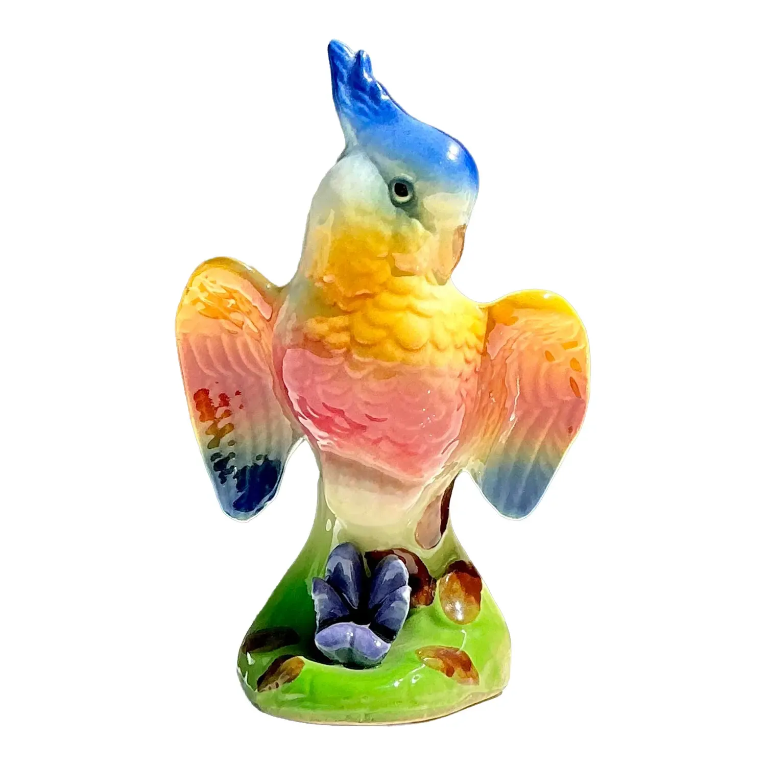 Vintage Glazed Ceramic Cockatoo — additional photo 1
