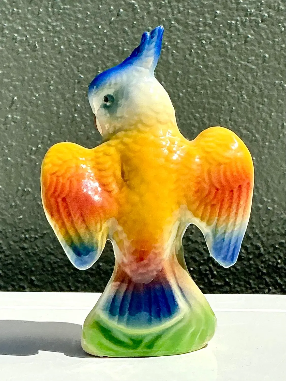 Vintage Glazed Ceramic Cockatoo — additional photo 3